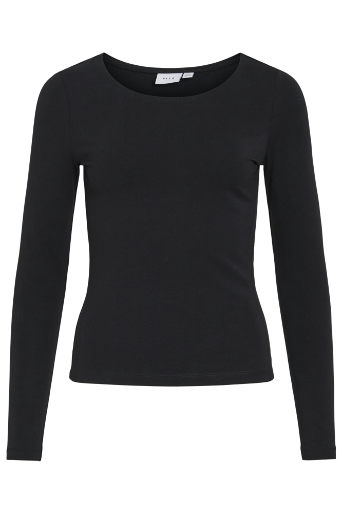 VINORA L/S O-NECK TOP - NOOS 14104154 Black Beauty